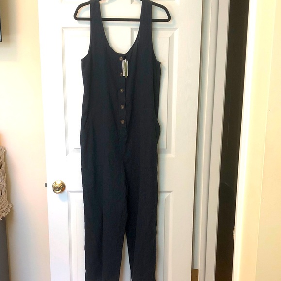 Marine Layer Pants - NEW Womens Marine Layer Sydney Jumpsuit blue sz M